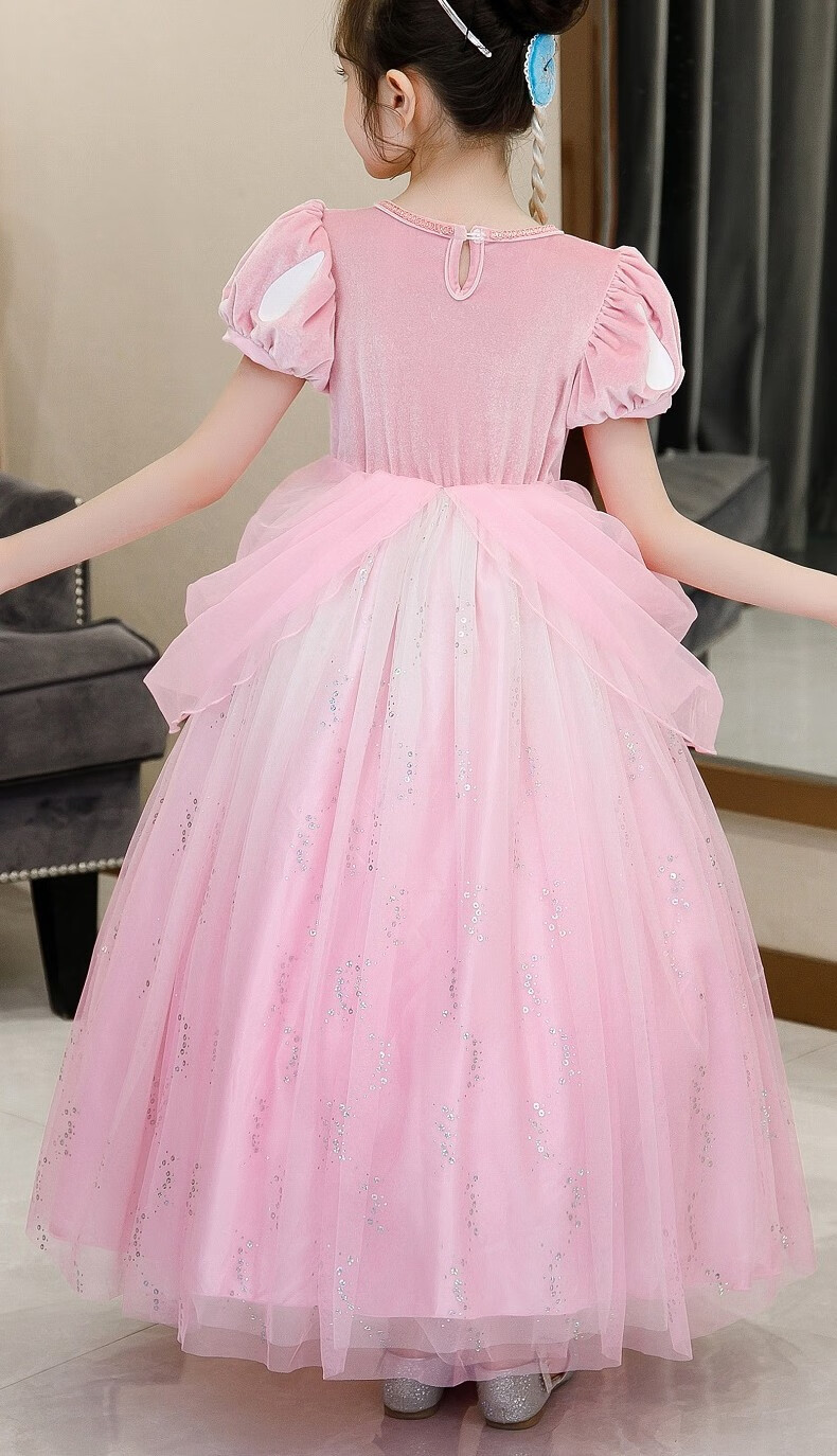 童编女童连衣裙美人鱼公主裙儿童万圣节表演礼服裙子美人鱼公主礼服裙