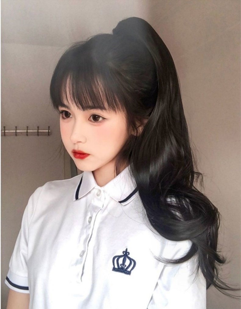 假发女生长卷发抓夹式微卷jk双马尾大波浪自然隐形高辫子发饰卷发款