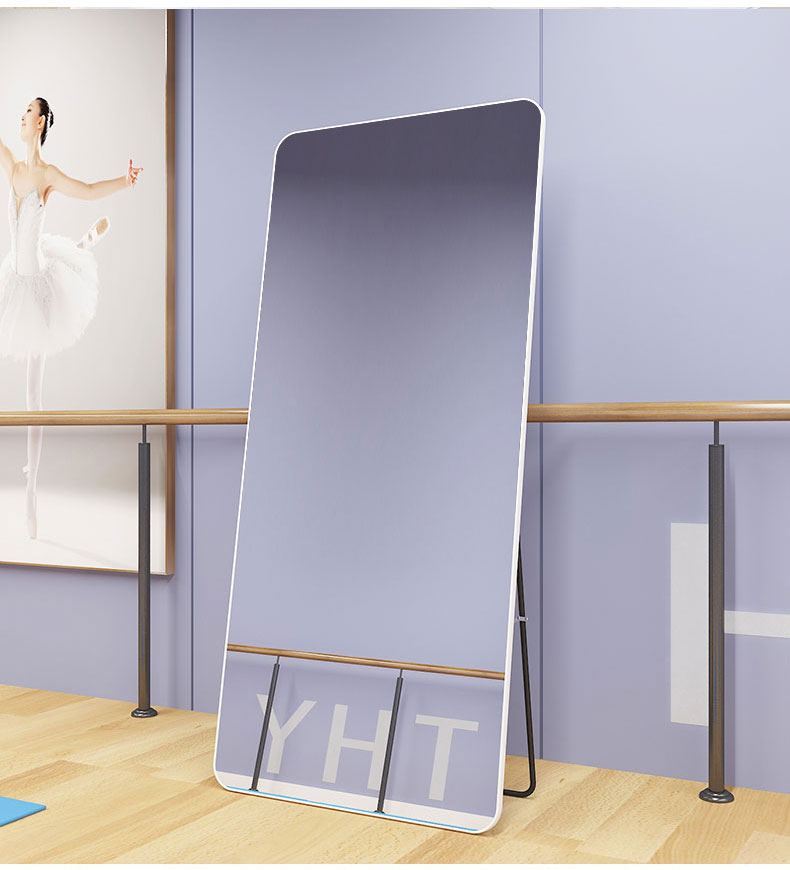 练舞瑜伽健身跳舞镜锻炼长可移动舞蹈镜子60165银白色高清防爆其他否