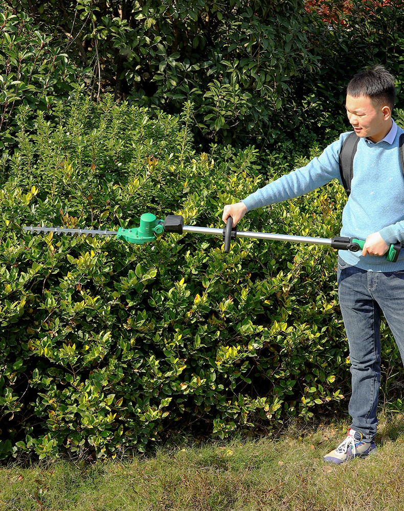 新款加长电动高枝绿篱机伸缩锯园林苗木剪枝机果树毛竹弧形修剪机d5