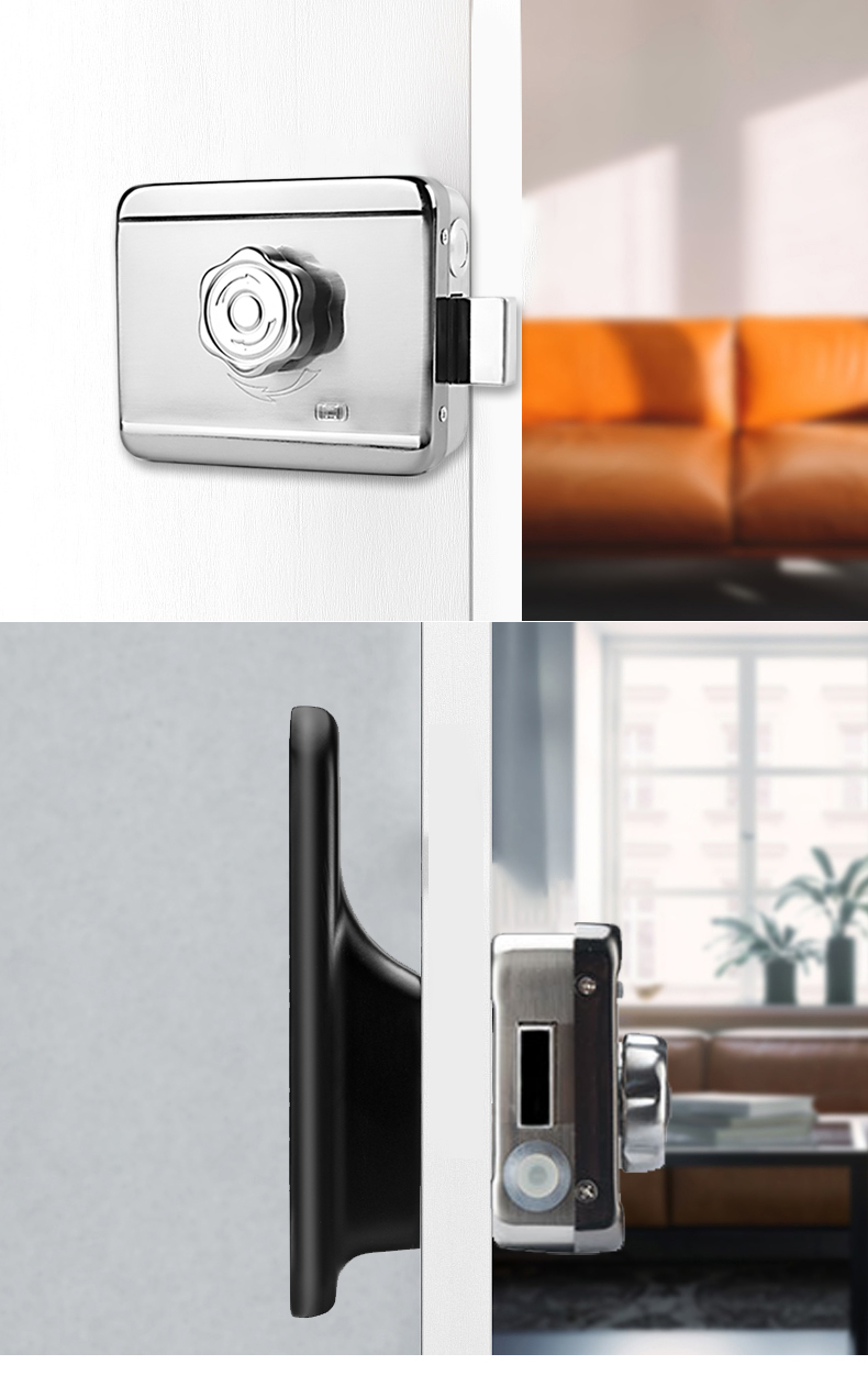 60米家华为商场同款室外防水指纹锁庭院门家用户外刷卡铁门禁密码锁