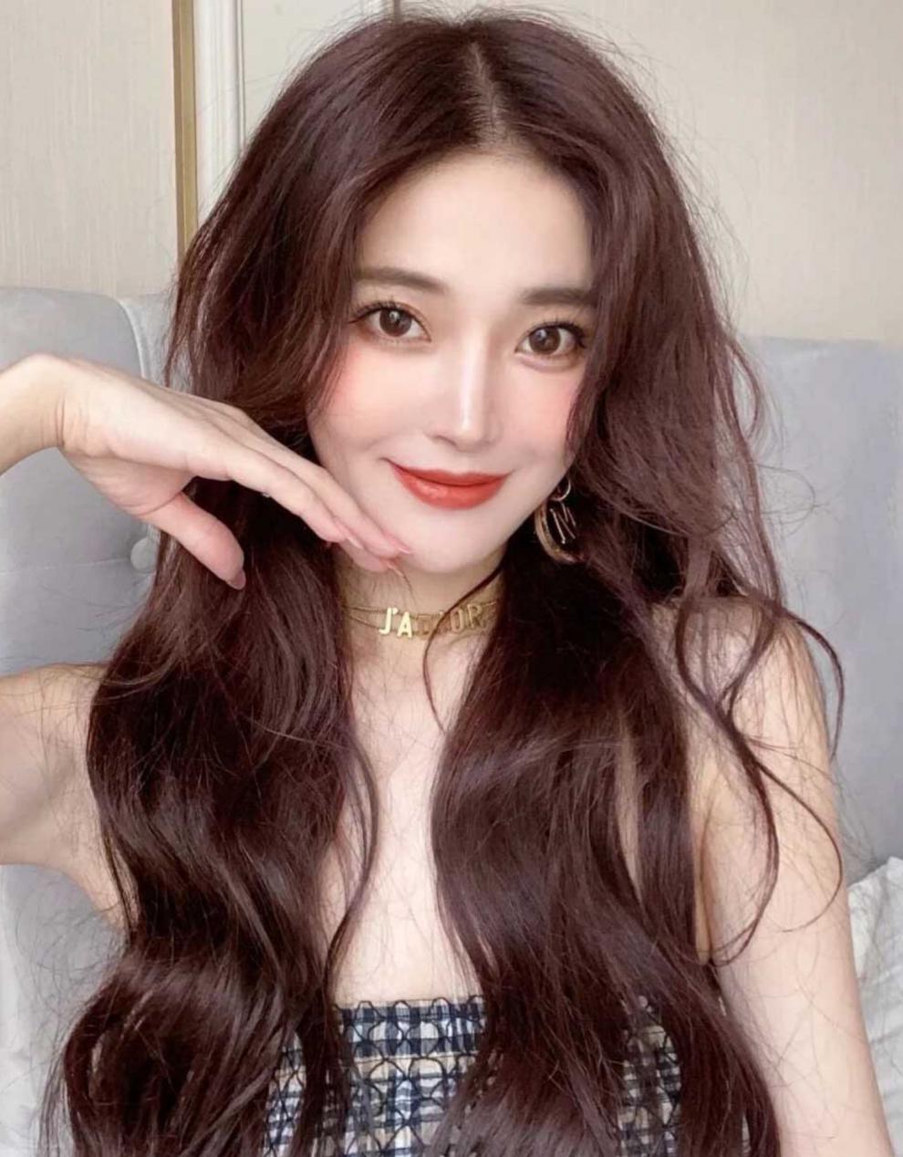 假发女长发白金色大波浪长卷发中分刘海自然逼真全头套式假发套米白色