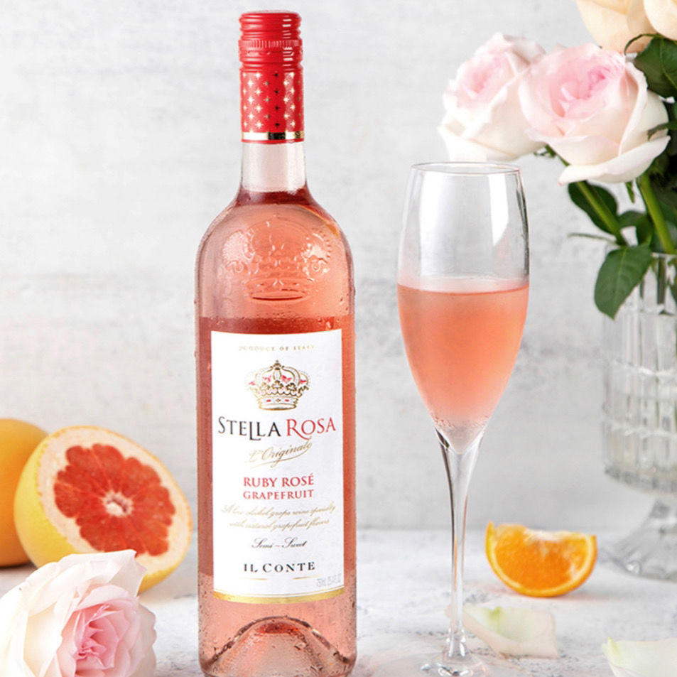 stellarosa星空玫瑰stellarosa意大利进口西柚低泡葡萄酒酸甜玫瑰香