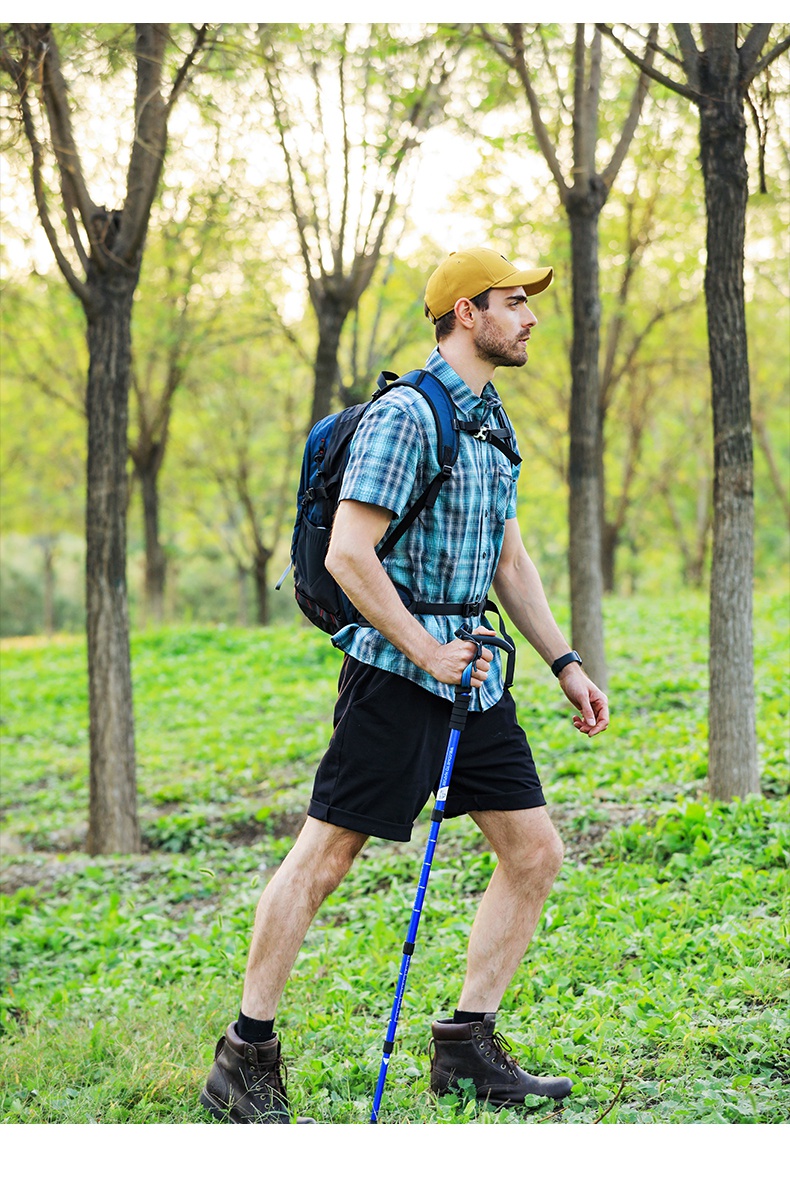 户外超轻登山杖手杖铝合金减震便携行山爬山徒步装备丁香紫