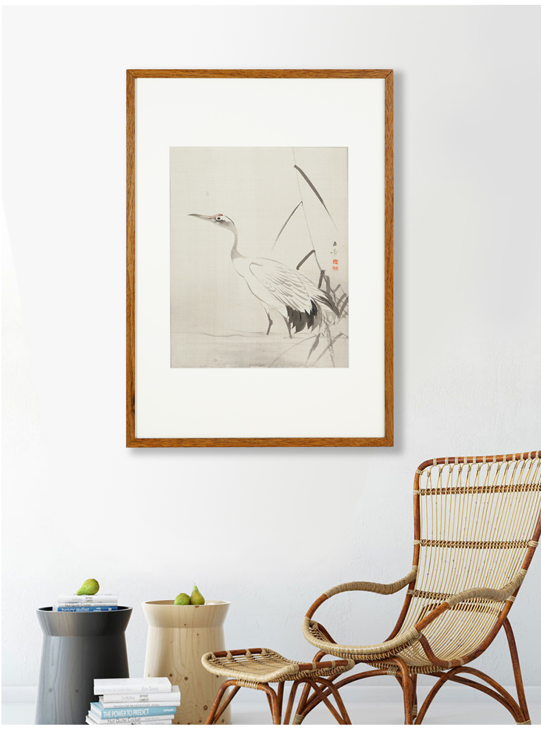 中式木纹字画装裱框架书法国画框外框定制卡纸画框铝合金相框挂墙缅甸