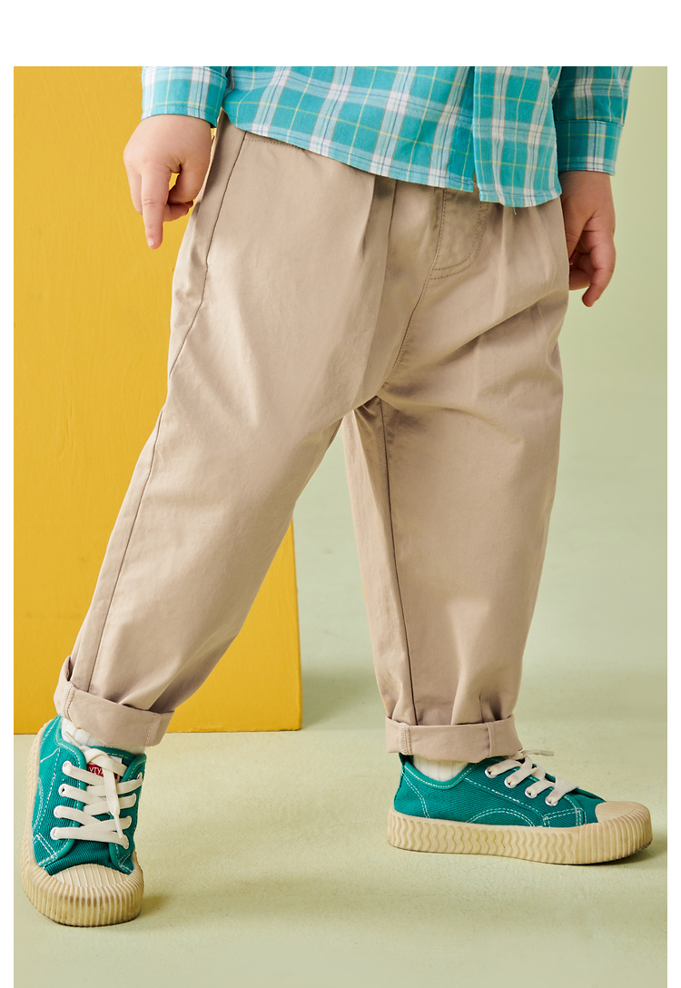 懿琪宝贝宝宝裤子春秋男童春装简约长裤宽松款男宝纯棉童装春季儿童