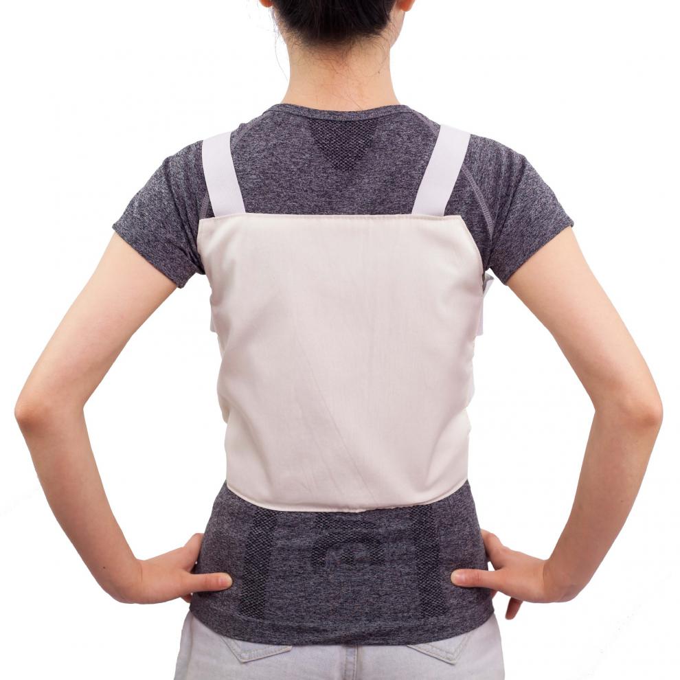 薛湖护胸带胸围固定带固定带肋骨胸骨固定带 白色 s