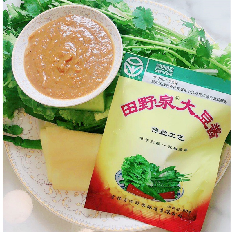 田野泉大豆酱90g*60袋东北农家大酱农家臭大酱黄豆酱蘸菜酱调味酱