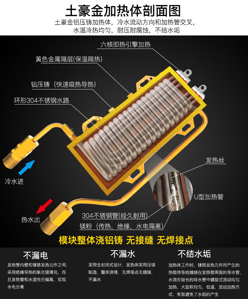 瞬时热水即开即热小艾即热式热水器 5.