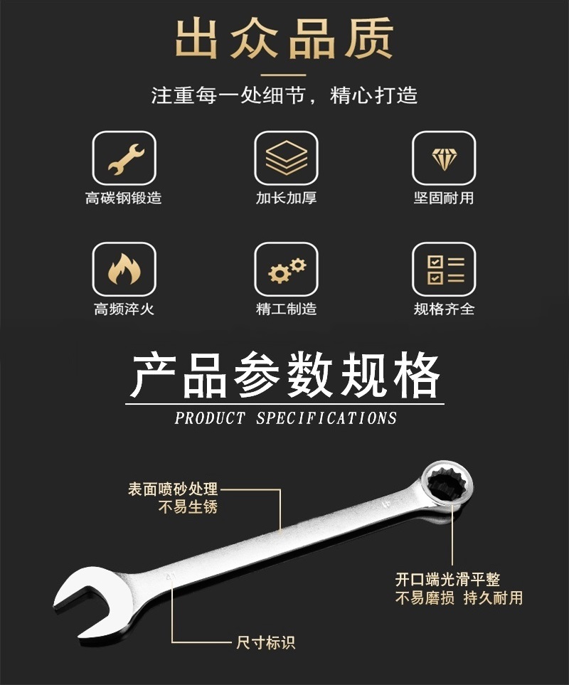 两用大扳手超大号大型双开口梅花41m46m50m55m60m65m70m75m8085m定制