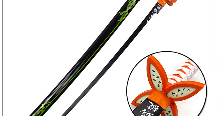 日轮刀金属富冈义勇鬼灭之刃日轮刀居合道日本东洋金属东洋武士刃带鞘