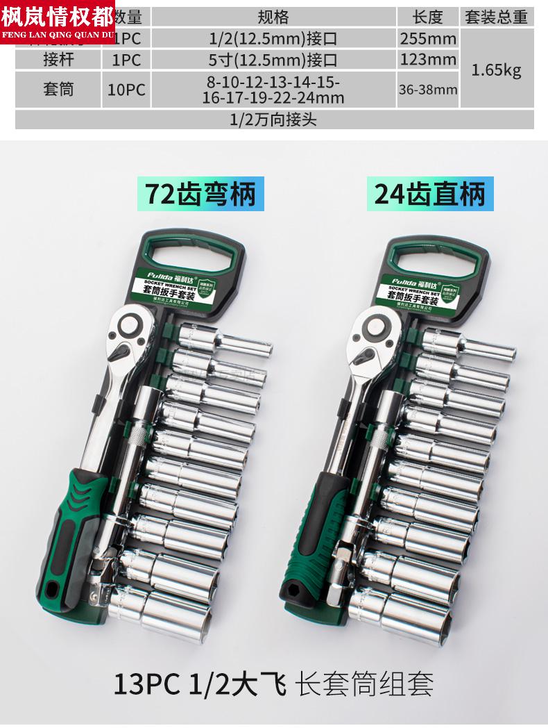 万能扳手多功能活动大开口快速管钳套装套筒扳手工具套装组合外六角