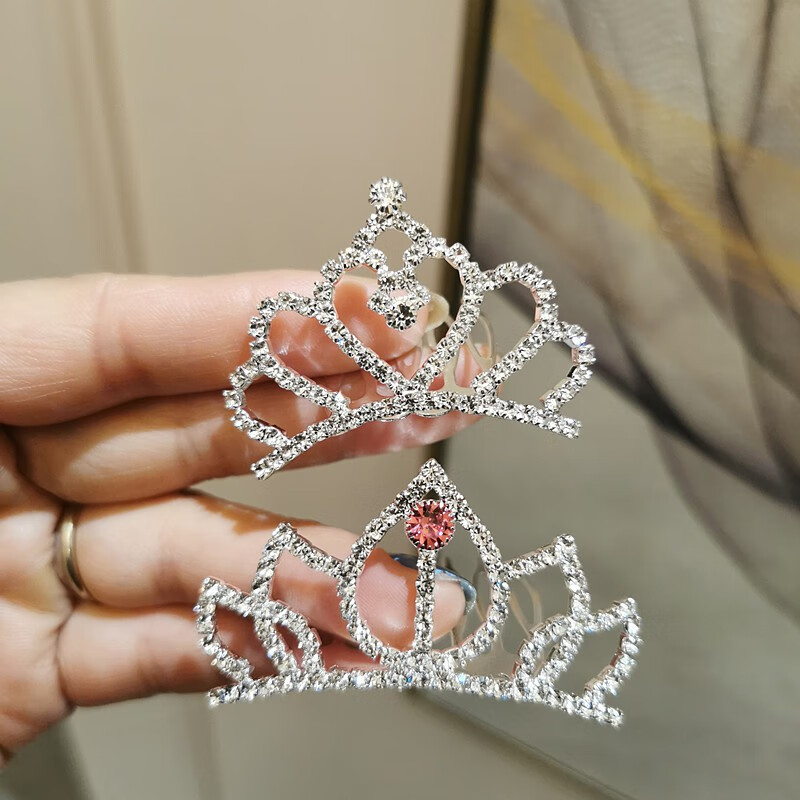 hkjl儿童皇冠头饰公主韩式女童发夹宝宝发饰发箍王冠生日小女孩发卡1