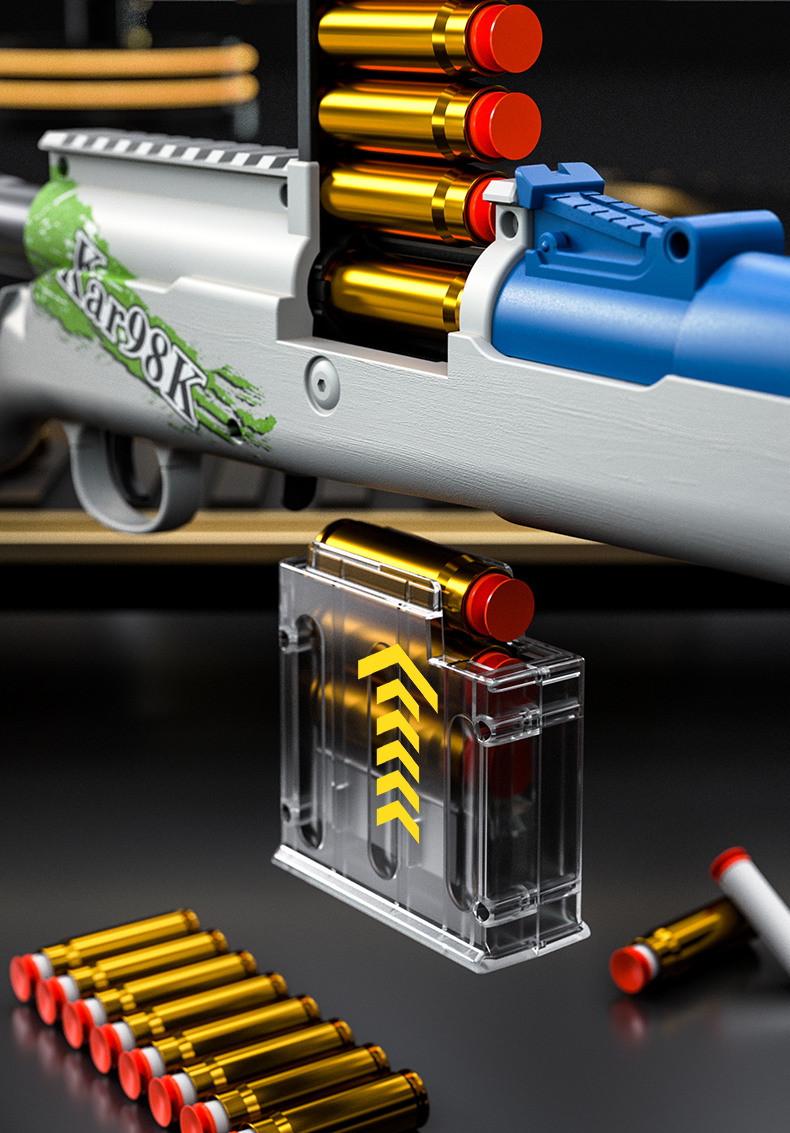 星傲童98k狙玩具枪awm枪抛壳版软弹蛋儿童仿真真抢吃鸡装备男孩大号