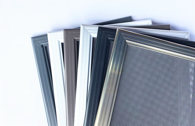 定制铝合金防蚊防鼠纱窗 推拉平移纱窗框型材 不锈钢 隐形纱窗网 黑色