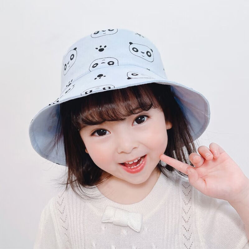 儿童渔夫帽遮阳帽适合17岁宝宝戴的帽子春夏季儿童太阳户外透气帽子光
