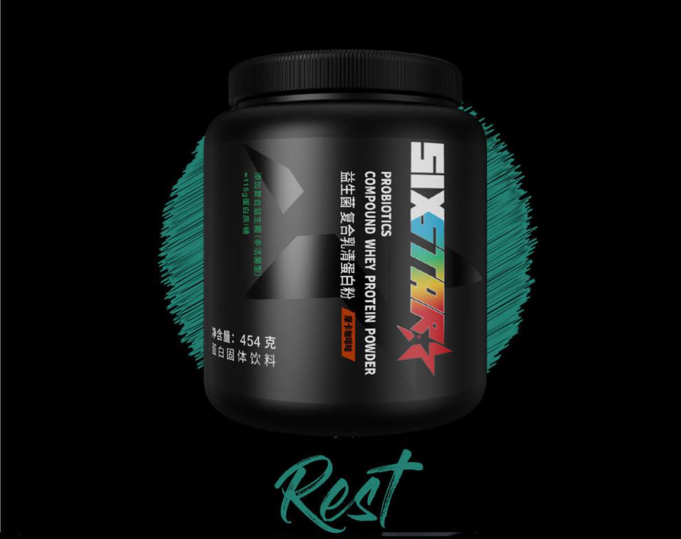 肌肉科技 3磅 六星益生菌增肌粉纯乳清蛋白质粉增肌瘦人增重增肌粉