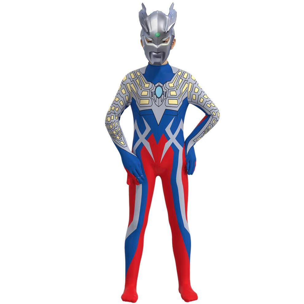 奥特曼衣服男童新款cosplay成人超人小孩超人塞罗连体紧身衣 塞罗单