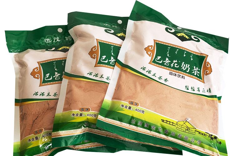 达茂旗特产巴音花奶茶粉400g咸味草原熬茶工艺地道包装美食冲饮品2袋