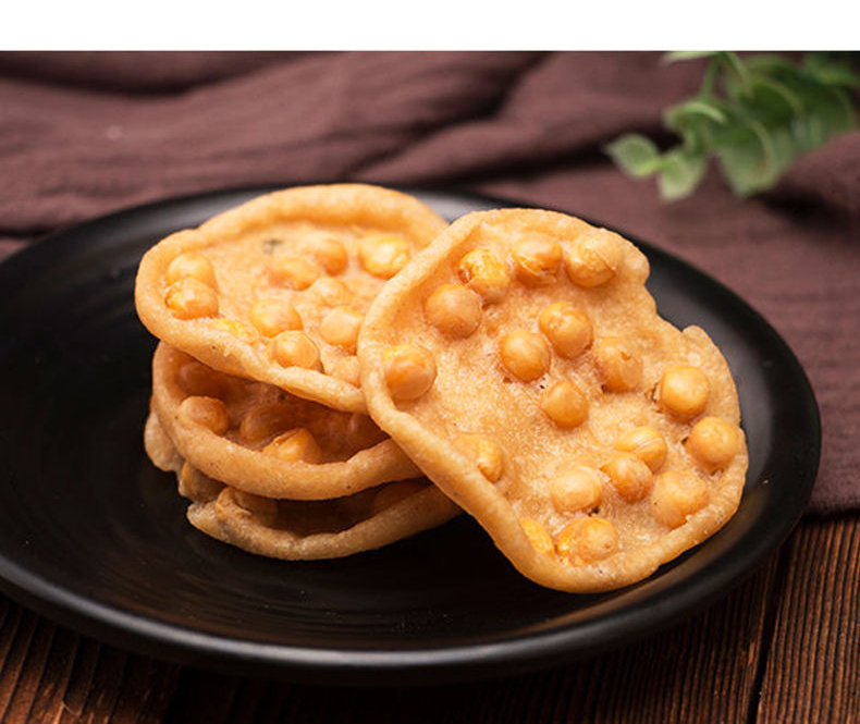 追剧零食小吃月亮巴粑豆巴子花生巴赣南客家豆饼独立包装油炸锅巴花生