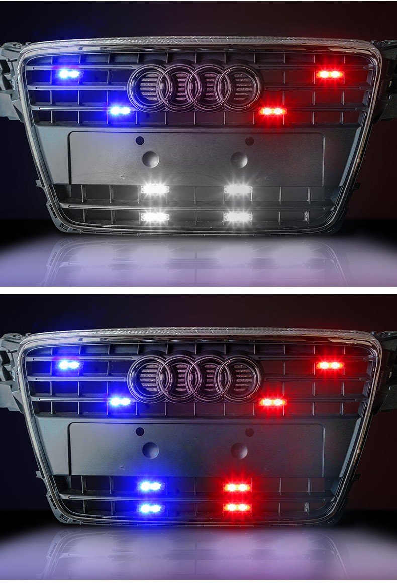 适用于爆闪警示灯汽车中网爆闪灯led大功率无线一拖八夹子灯开道警示