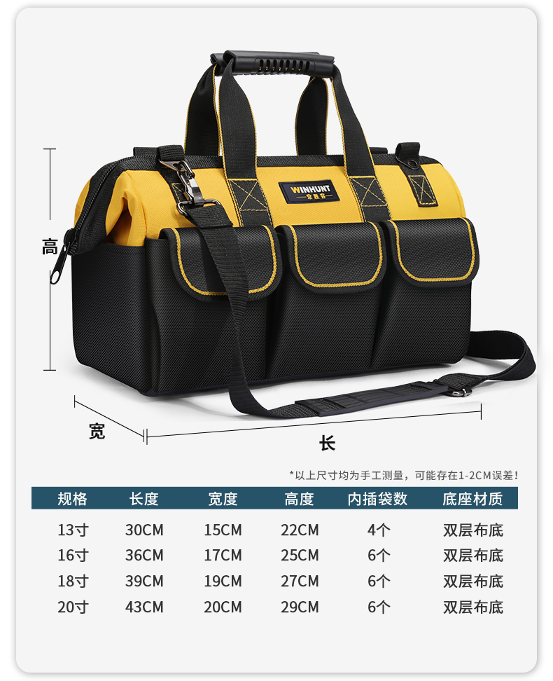 耐磨工具包帆布男加厚多功能电工木工专用五金维修手提小号工具袋双层