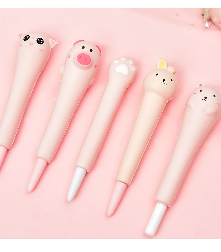 解压笔 解压笔可爱萌少女心防疲劳便宜减压笔软绵绵猫爪中性笔学生用
