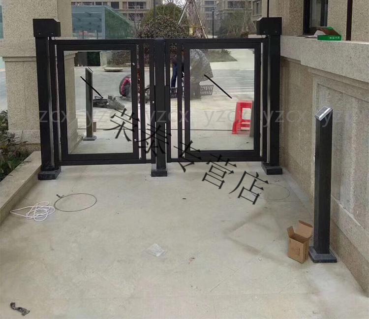 荣泰电动门禁刷卡小区伸缩广告门智能平开门人行通道自动门感应门电动