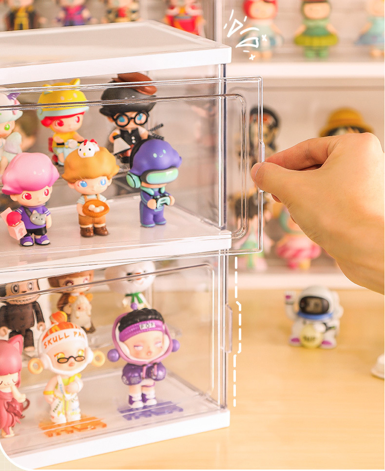 2022新款乐高展示盒成品摆放人仔人物小人玩偶盒子透明小摆件展示架二