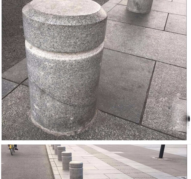 拦车石墩路障石球石柱花岗岩挡车圆柱广场止车石石头柱子圆石路标直径
