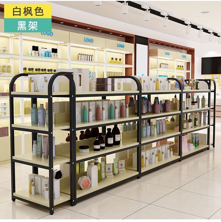 逐月钢木市货架便利店零食母婴文具商店百货烟酒店货柜中岛柜展示架端