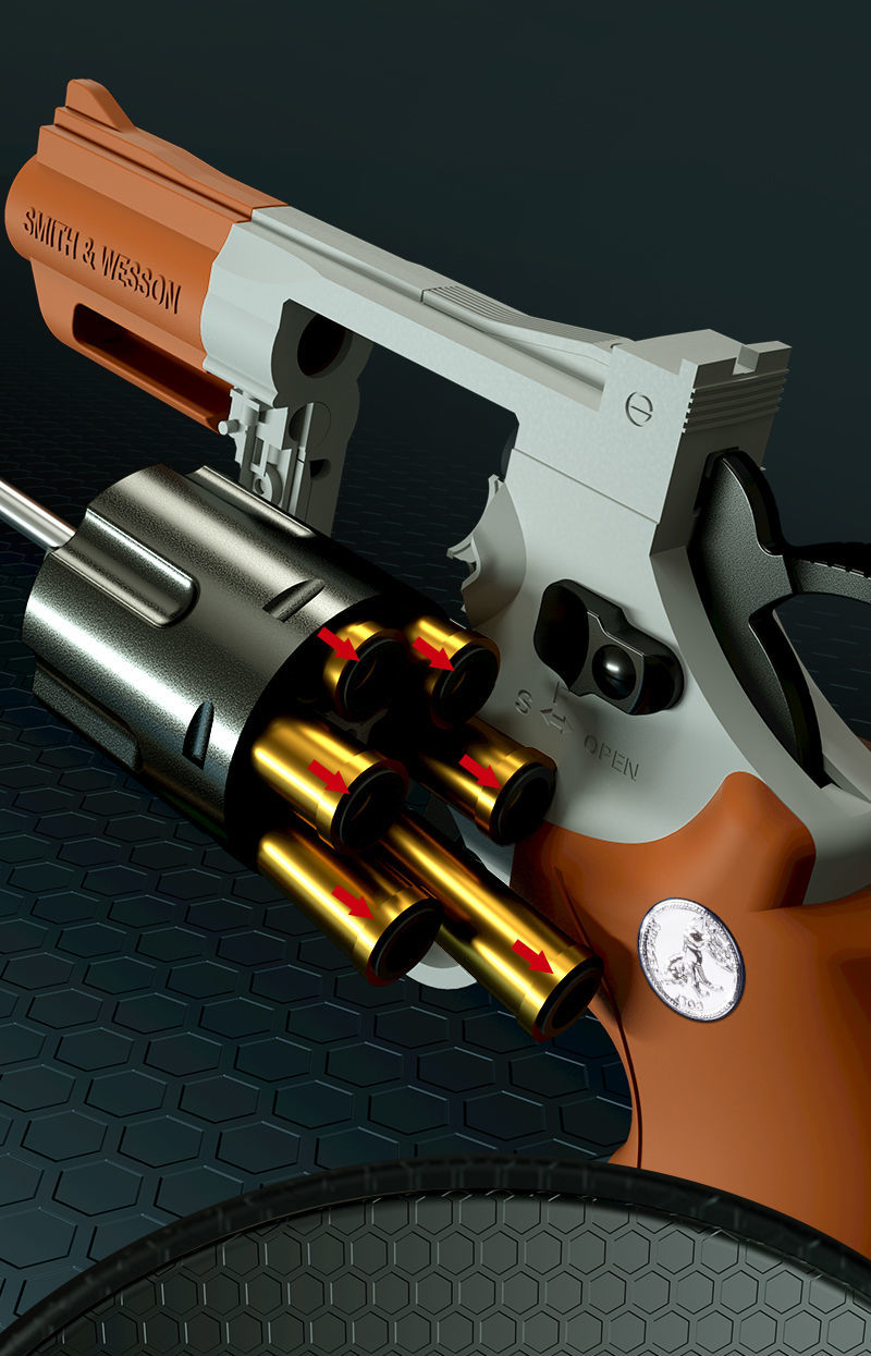 俄罗斯转盘左轮zp5软弹枪转轮可发射软蛋柯尔特手抢儿童玩具左轮软弹