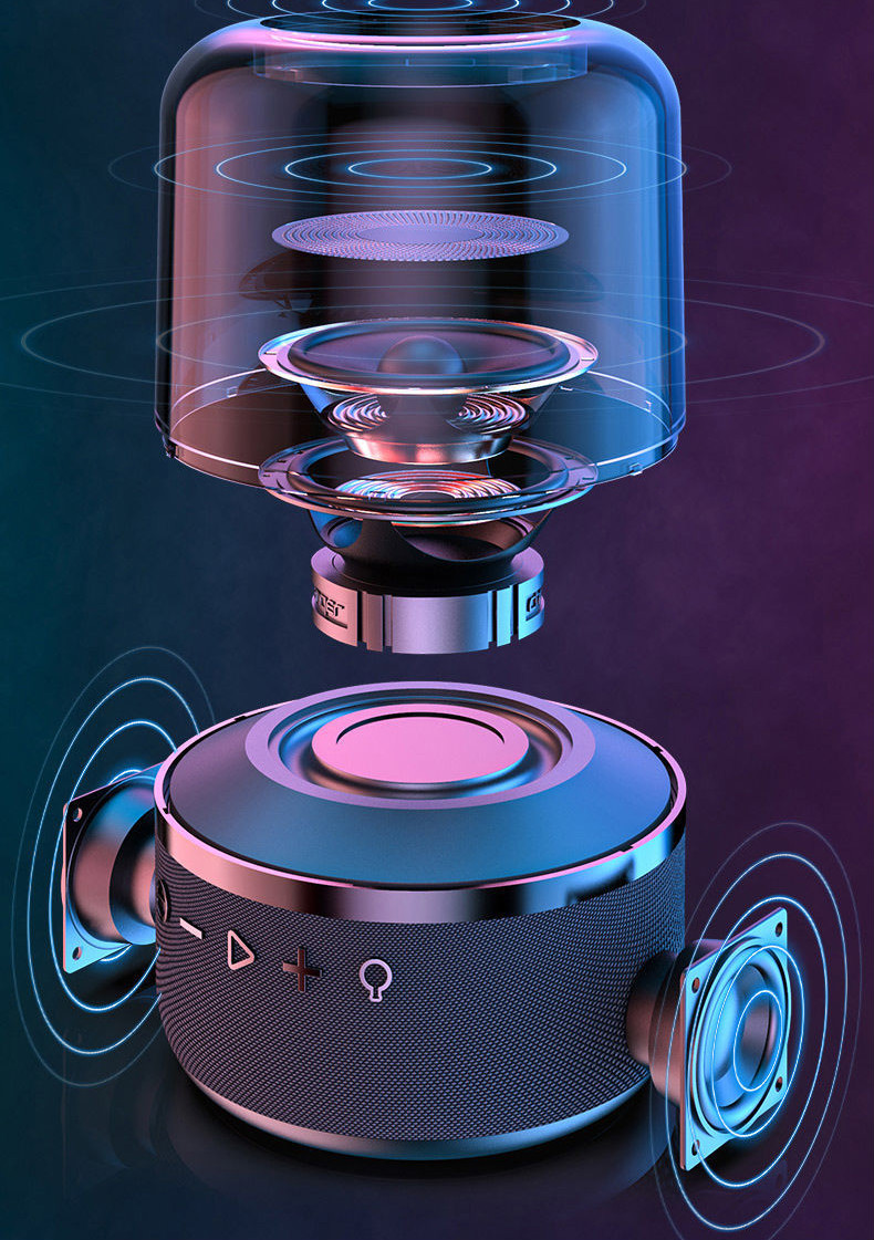 音响床头小夜灯音箱无线家用桌面户外高音质重低音炮3d环绕立体声酷炫