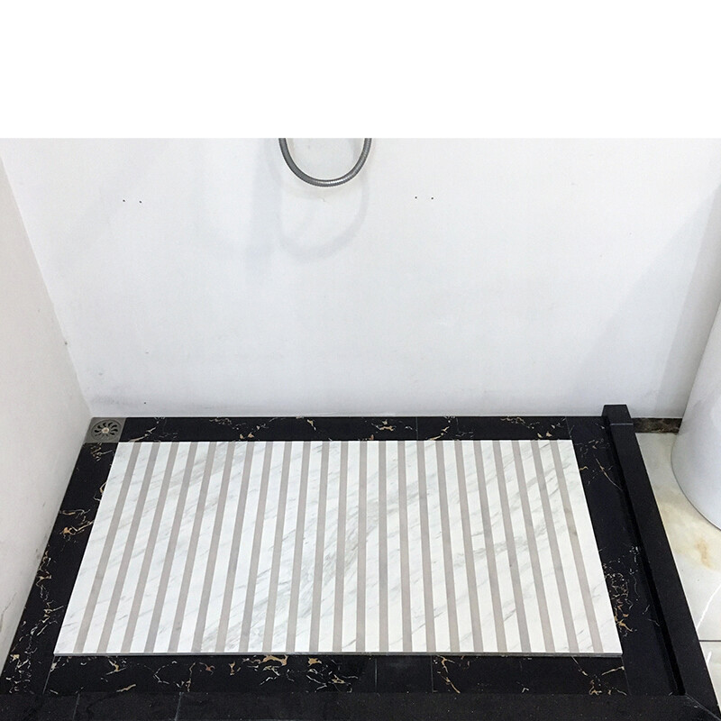 淋浴房地面大理石拉槽卫生间仿通体大理石600*1200淋浴房浴室防滑地砖