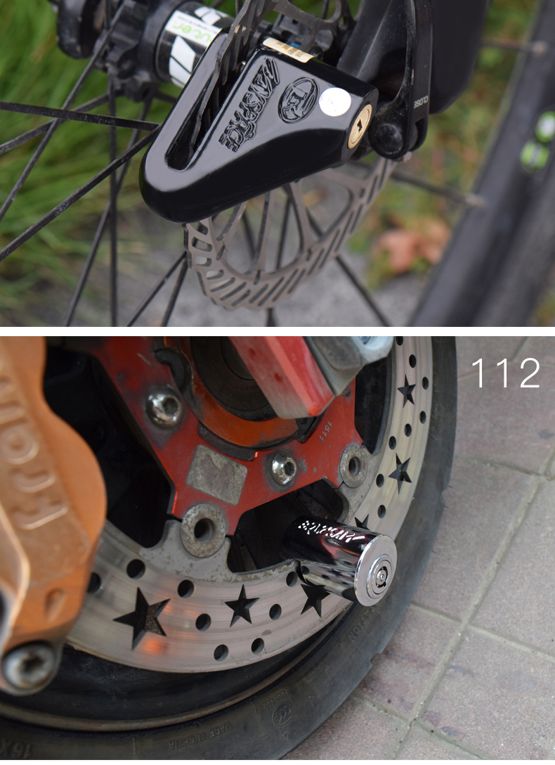 名门玛玥锁摩托车碟刹锁安全摩托车智能密码碟锁自行车玛电摩车锁玥