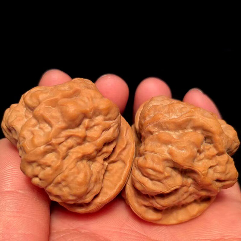 山中玉 文玩核桃 蛤蟆头 金蟾蛤蟆背 延庆麻核桃野生手把件手盘古玩核