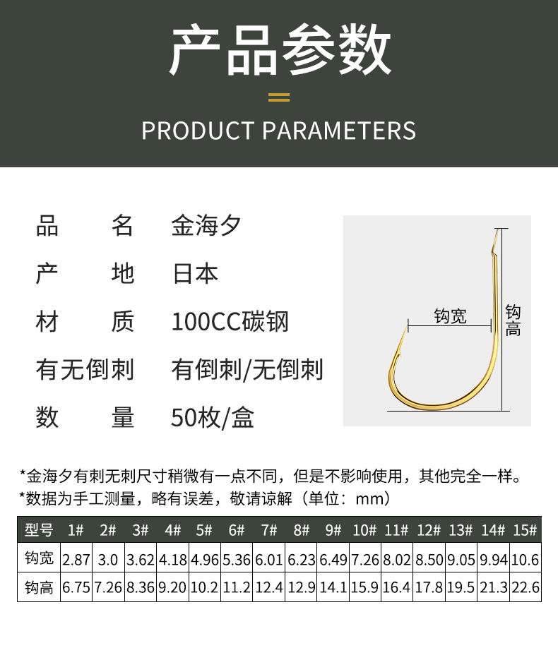 伽马卡兹鱼钩旗舰同款散装海西谷麦钓专用筏钓鲫鲤鱼翘嘴钩1150枚齿舞