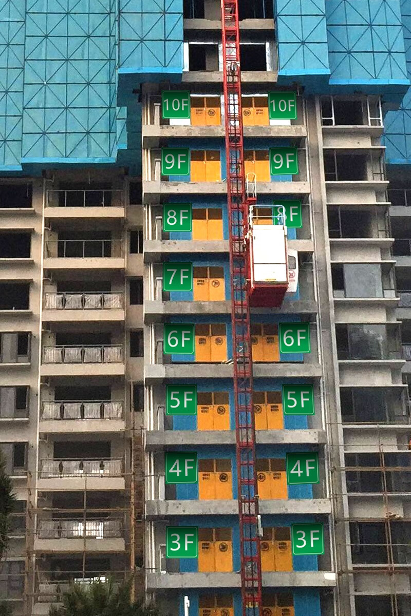 私弦建筑工程工地楼层牌施工楼号塔吊标识牌升降机口脚手架楼层指示牌