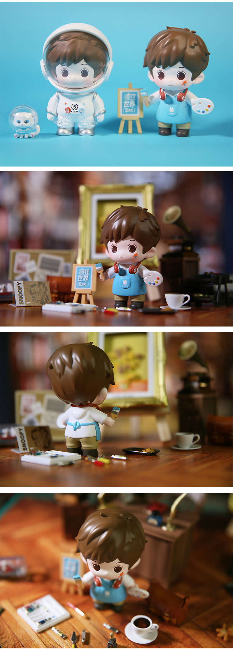 五月天手办mayday五月天周边阿信公仔画家信宇航员模型汽车桌面摆件