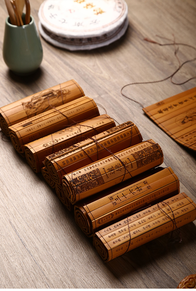 2022升级款家训竹简竹简三字经 道德经 弟子规 朱子家训 竹书复古演出