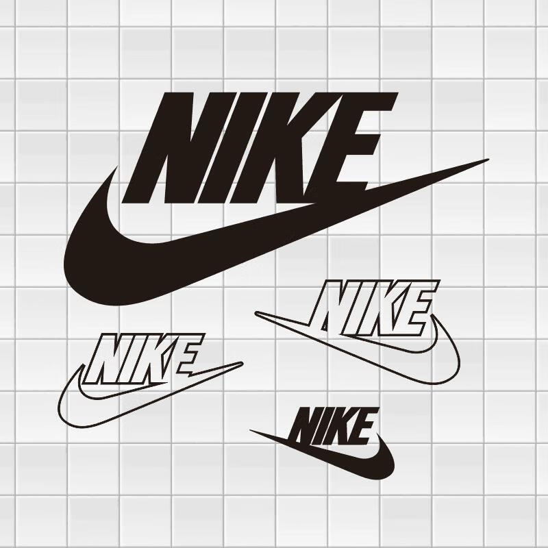 耐克nike标志logo个性创意雕刻镂空汽车贴纸潮流电动车反光装饰贴b款