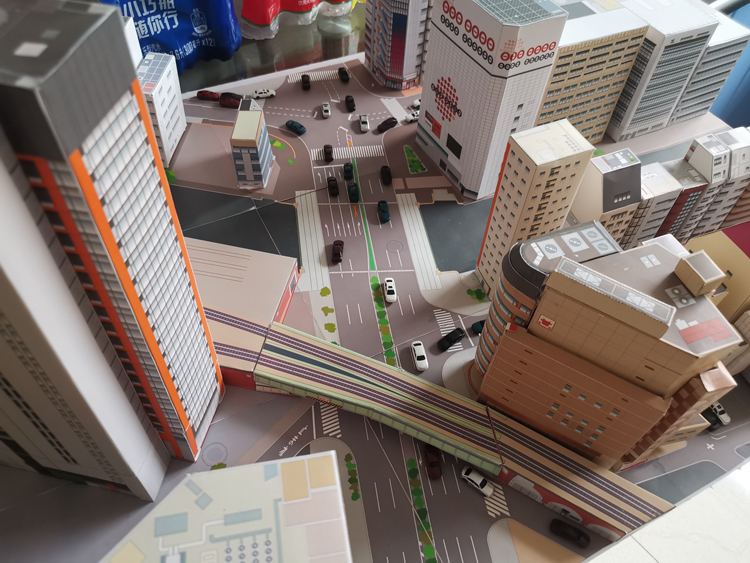 diy城市高楼大厦建筑3d纸模立体模型手工折纸玩具 商业街城镇场景