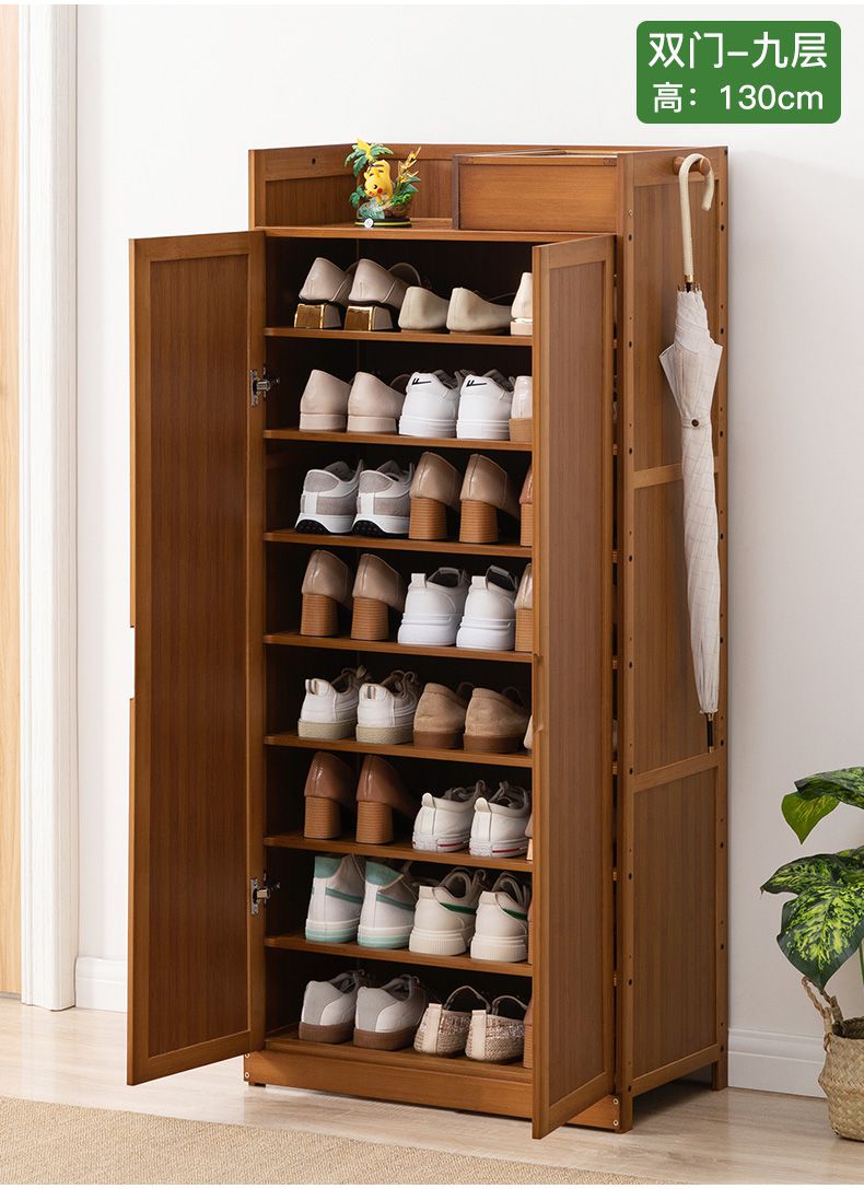 楠竹鞋柜竹木鞋柜门口换鞋凳鞋柜门口 门厅柜 鞋柜家用门口鞋架子收纳
