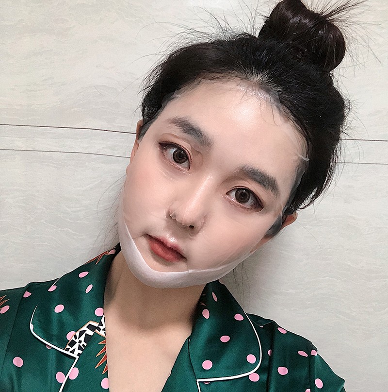 京品优选紫晶蝶恋面膜v提拉紧致小v脸女补水保湿修护美i白淡i斑男士