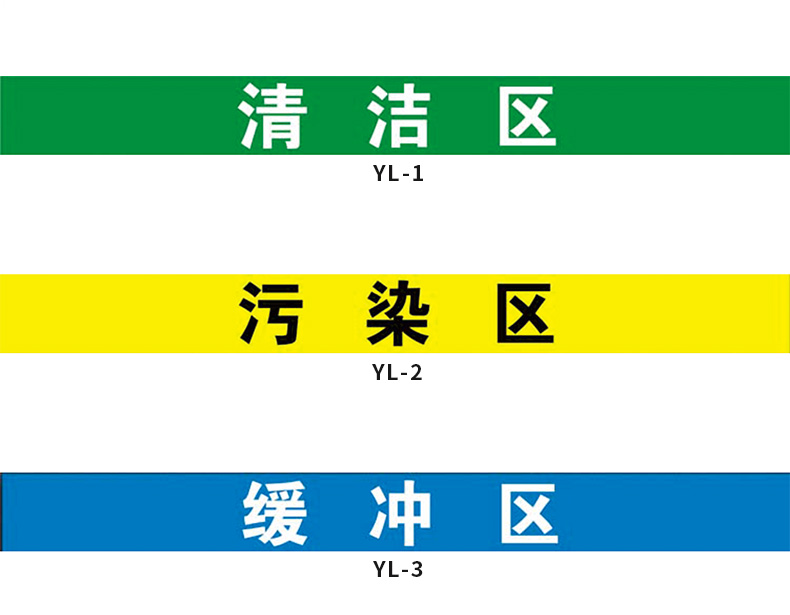 医院室地标一米线地贴限制区非污染区小心地滑分区标识清洁区缓冲区