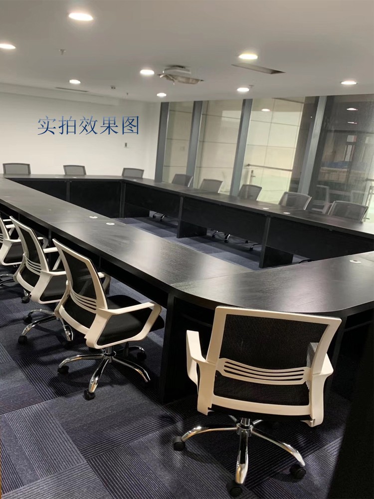 创意拼接椭圆会议桌自由组合加厚u型会议桌大型开会培训长条桌椅40米