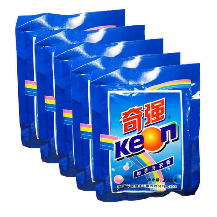 fghgf老式洗衣膏 老式老品牌奇强洗衣膏家用加香袋装去污去油300克*8