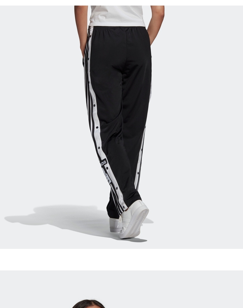 【先鉴别后发货】adidas阿迪达斯官网三叶草女装新年款侧开纽扣运动裤