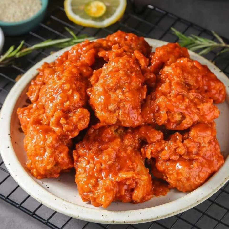 纳佰味韩式炸鸡块韩国炸鸡无骨炸鸡冷冻油炸鸡米花小吃1kg/包 细薯条4