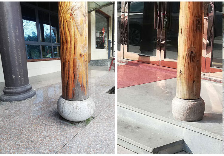 魔都 石墩柱墩石石墩子广场庭院木柱底座花岗岩实心石墩仿古柱基石